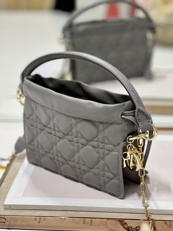 DIOR Lady Mini Bag - Dark Gray 24532 - Image 5