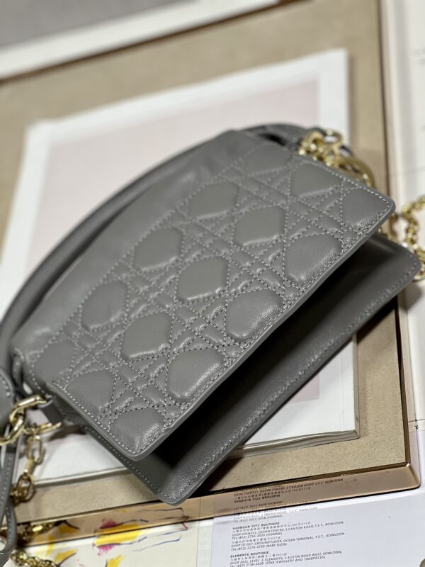 DIOR Lady Mini Bag - Dark Gray 24532 - Image 4