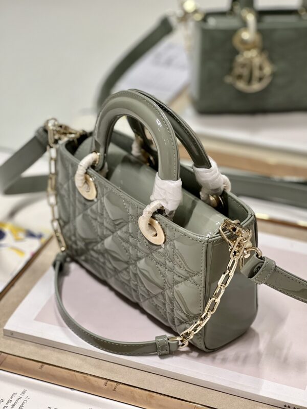 Dior Medium Horizontal Diana Bag - Rock Gray Gold Buckle 22906 - Image 2