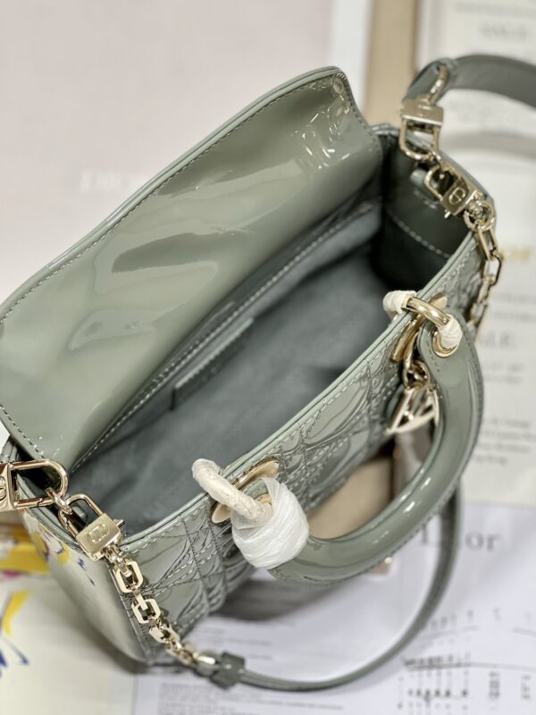Dior Medium Horizontal Diana Bag - Rock Gray Gold Buckle 22906 - Image 3