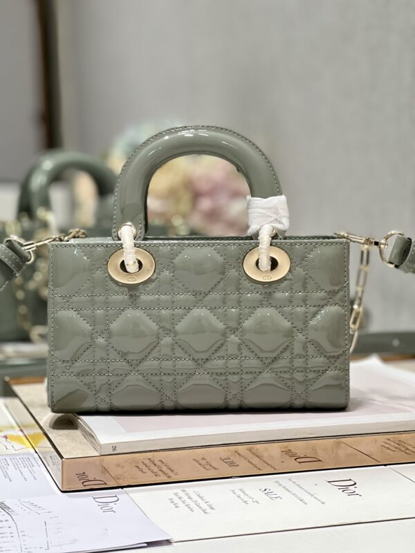 Dior Medium Horizontal Diana Bag - Rock Gray Gold Buckle 22906 - Image 5