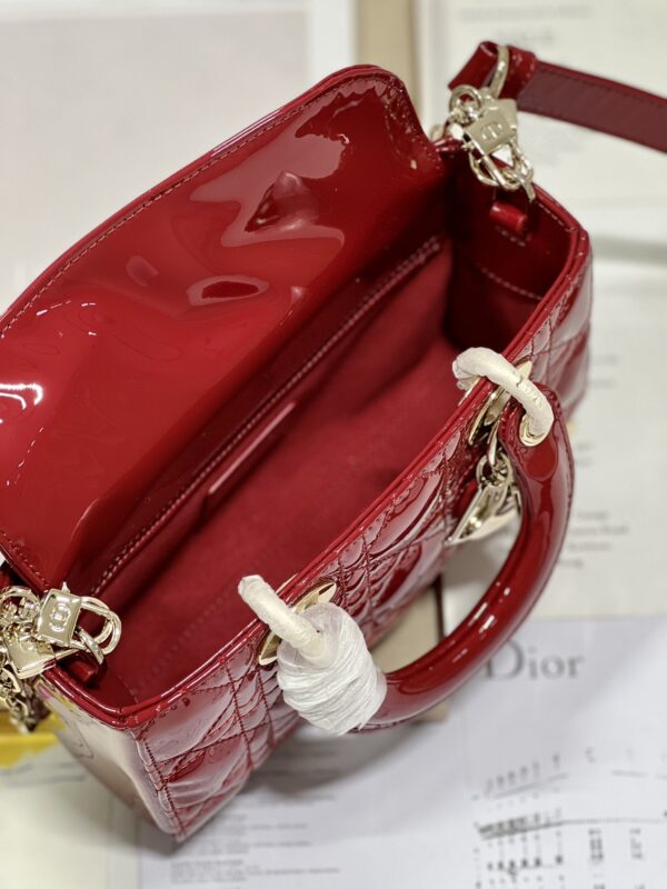 Dior Medium Horizontal Diana Bag - Red Gold Buckle 99475 - Image 3