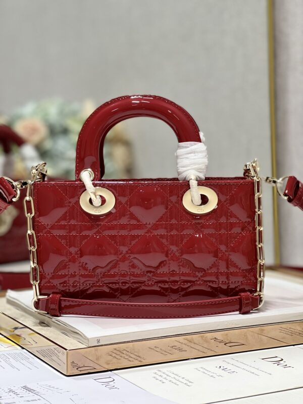 Dior Medium Horizontal Diana Bag - Red Gold Buckle 99475 - Image 5