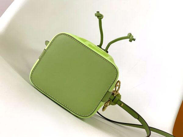 Fendi Mon Tresor Mini FF Embroidered Bucket Bag - Green 76924 - Image 3