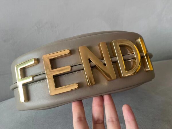 Fendi Praphy Underarm Small Bag - Gray 20230 - Image 3