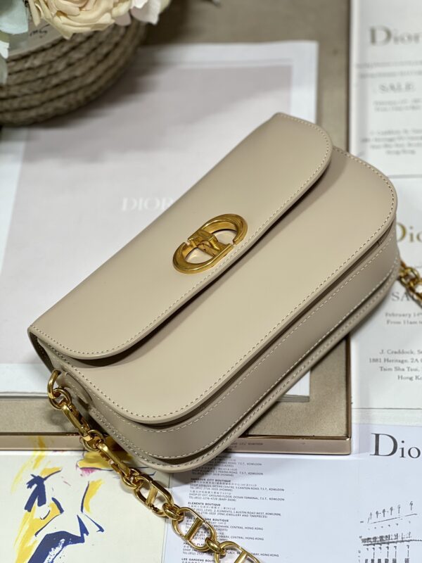 Dior Montaigne Avenue Enamel Chain Handbag - Ivory Gray 64394 - Image 2