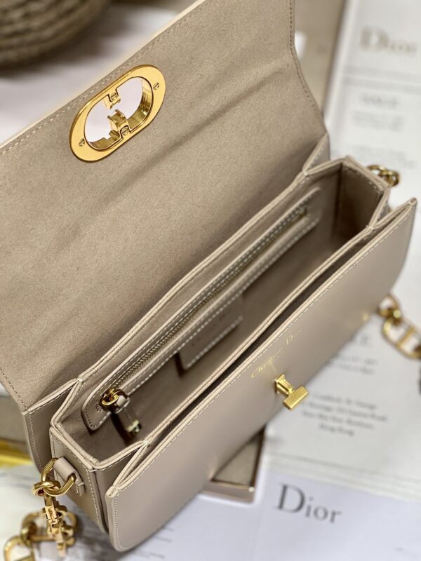 Dior Montaigne Avenue Enamel Chain Handbag - Ivory Gray 64394 - Image 3