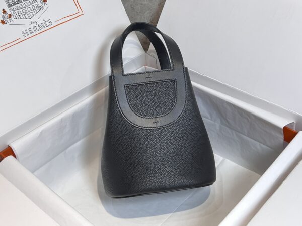 Hermes Pig Nose Vegetable Basket Bag - Black Golden Buckle 11380 - Image 5