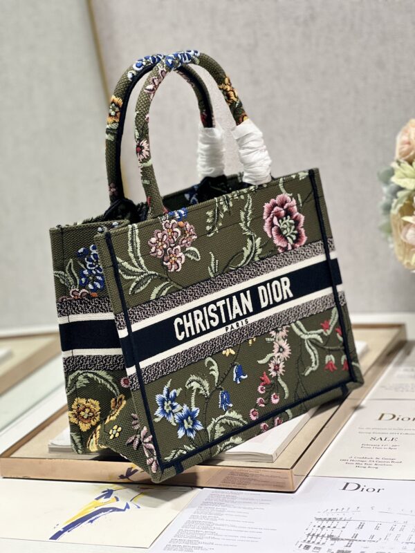 Dior Mini Book Tote Shopping Bag - Green 21999 - Image 5