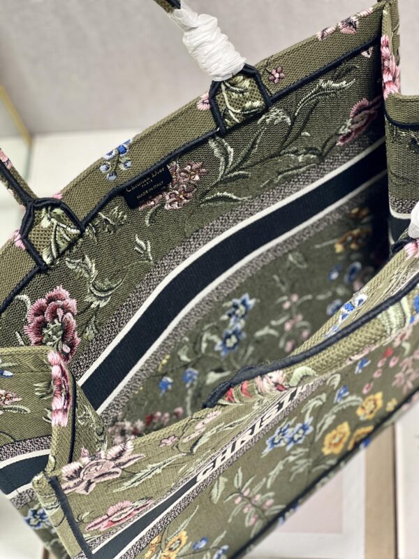Dior Large Book Tote Shopping Bag - Green 98664 - Image 2