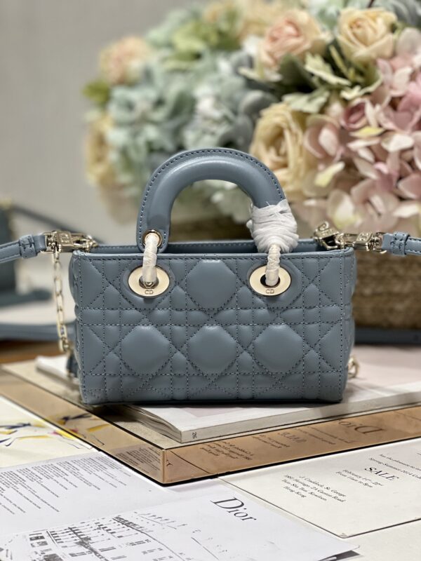 Dior Mini Horizontal Princess Diana Bag - Blue 23999 - Image 4