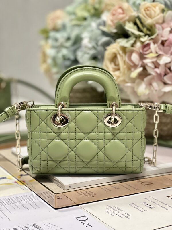 Dior Mini Horizontal Princess Diana Bag - Green 54716 - Image 4