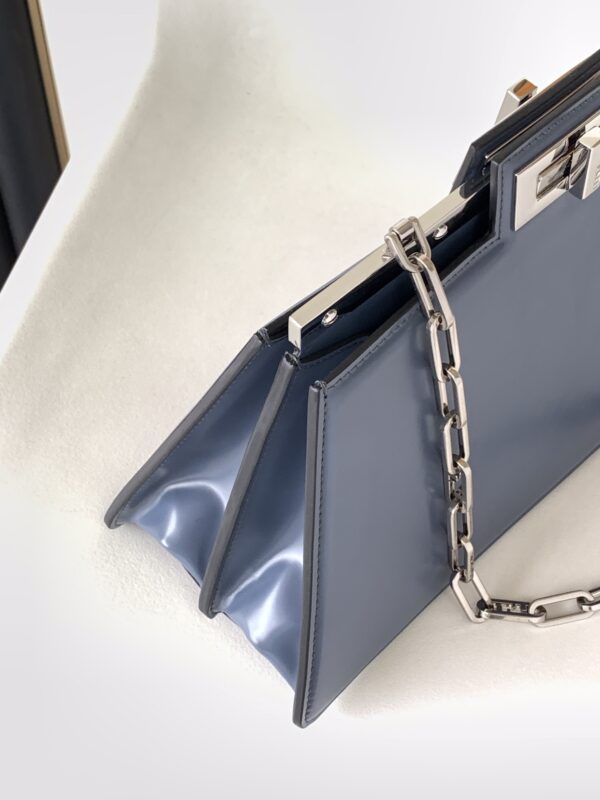 Fendi Peekaboo Cut Medium Bag - Blue 68452 - Image 5
