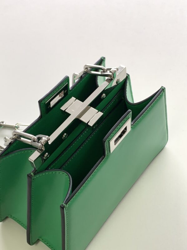 Fendi Peekaboo Cut Small Bag - Green 42464 - Image 3