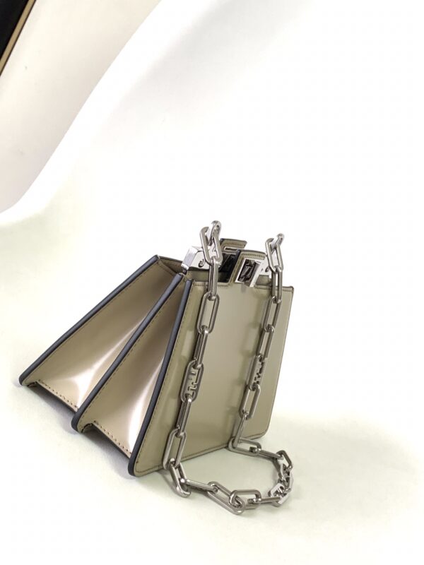 Fendi Peekaboo Cut Small Bag - Gray 24745 - Image 5
