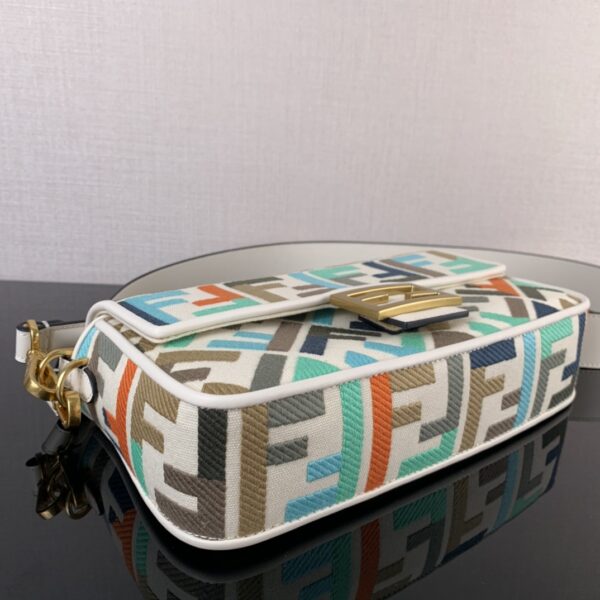 Fendi Vertigo Colorful Logo Embroidery Pattern Handbag 79961 - Image 3
