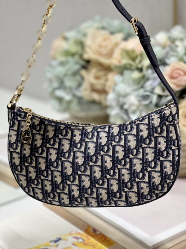Dior CD LOUNGE Moon Handbag 'Bran' - White/Black 56774 - Image 2