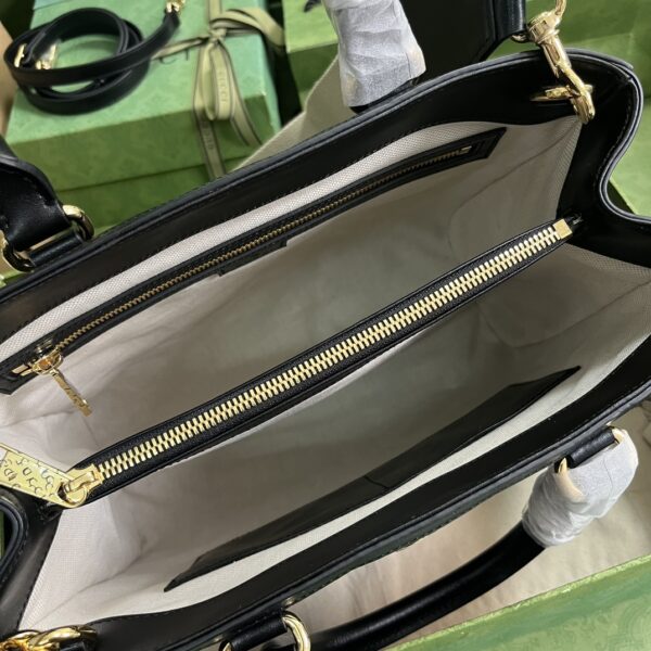 Gucci GG Matelassé Leather Tote Bag - Black 24101 - Image 5