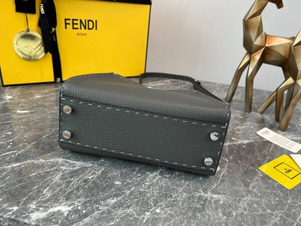 Fendi Peekaboo Handbag - Gray 51708 - Image 2