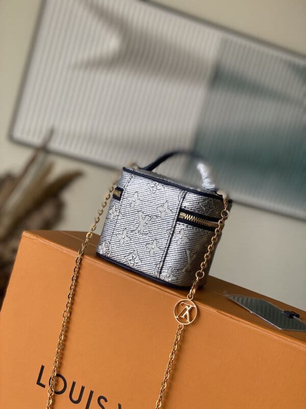 Louis Vuitton Micro Vanity Handbag - Silver 13566 - Image 4