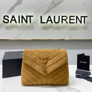 YSL LouLou Y-Shaped Medium Shoulder Bag - Brown 65002