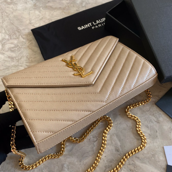 YSL Yves Saint Laurent Clutch Bag - Cream 13240 - Image 5