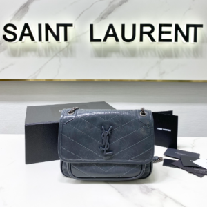 YSL Saint Laurent's Niki's Small Handbag - Blue and Gray 22824