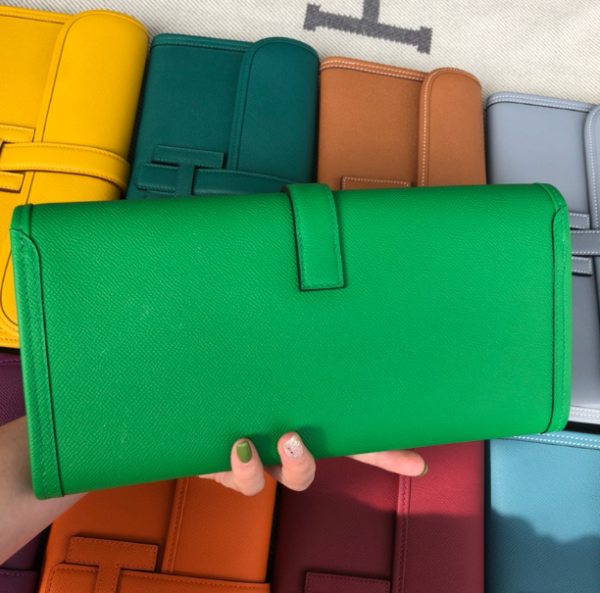 Hermes Epsom Turtledove Handbag - Bamboo Green 90579 - Image 5