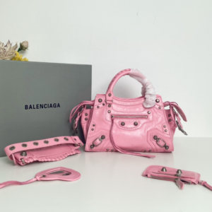Balenciaga Neo Cagole Explosive Motorbike Bag - Pink 15974