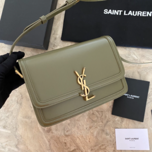YSL Monogram Cross-body Shoulder Large Handbag - Green 99609