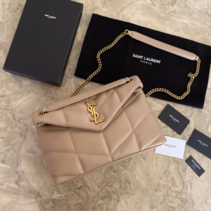 YSL Bi-Fold Back Shoulder Quilted Lambskin Medium Bag – Nude Pink 18947