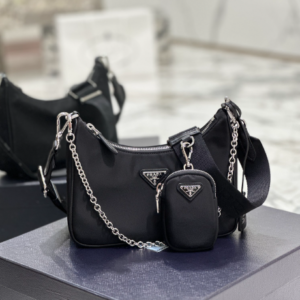 Prada Hobo New Three-In-One Handbag - Black 11475