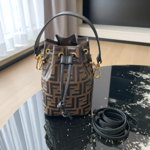 Fendi Mini Bucket Handbag - Brown/Black 50388