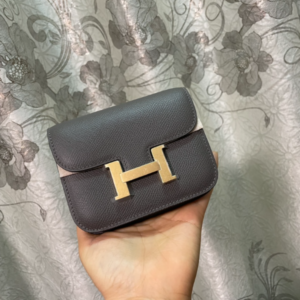 Hermes Kangkang Slim Wallet - Black 16513