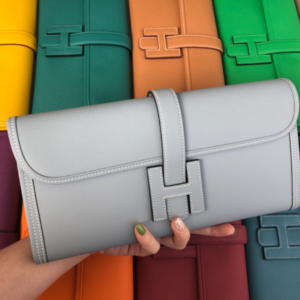 Hermes Epsom Turtledove Handbag - Linen Blue 37955