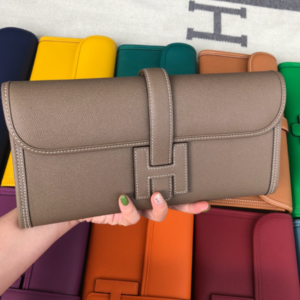 Hermes Epsom Turtledove Handbag - Elephant Gray 27477