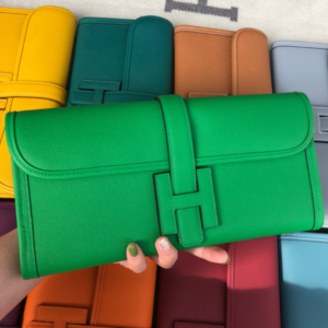 Hermes Epsom Turtledove Handbag - Bamboo Green 90579