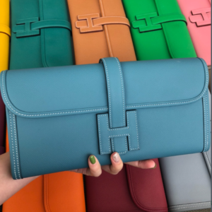 Hermes Epsom Turtledove Handbag - Denim Blue 90467