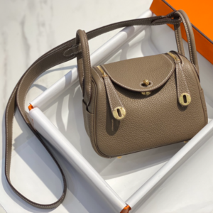 Hermes Mini Lindy Handbags - Elephant Gray 77294