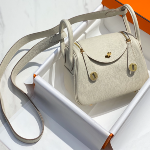 Hermes Mini Lindy Handbags - Wool White 93346