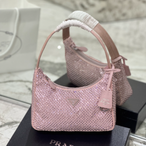 Prada Hobo Diamond Armpit Bag - Purple 23031