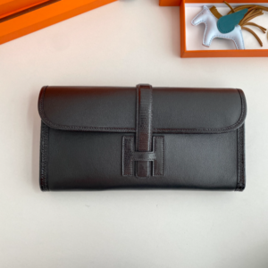 Hermes Jige Elan Wallet - Black 68127