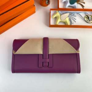Hermes Jige Elan Clutch - Purple 89318