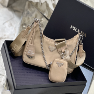 Prada Hobo New Three-In-One Handbag - Cream 57166