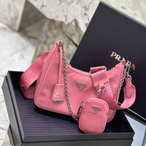 Prada Hobo New Three-In-One Handbag - Pink 62358