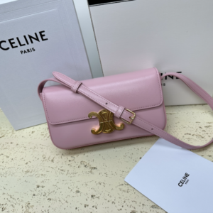 Celine Triomphe Shiny Cow Leather Armpit Bag - Purple 61896