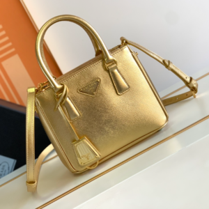 Prada Galleria Mini Killer Handbag - Gold 63992