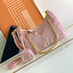 Prada Plush Three-In-One Handbag - Pink 91479