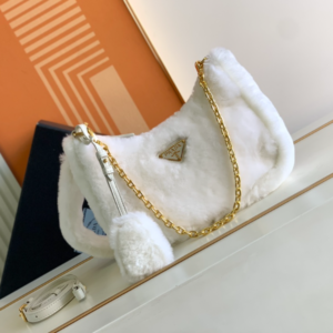 Prada Plush Three-In-One Handbag - White 92660