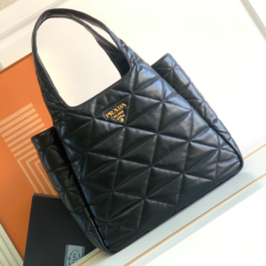 Prada Large Shopping Bag/Tramp Bag - Black 55809